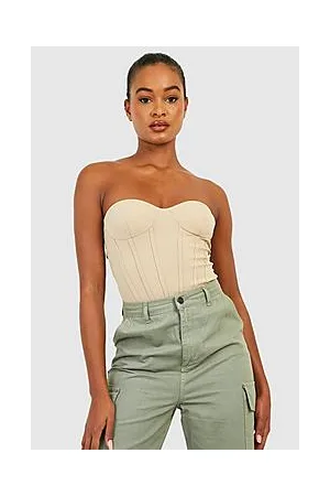 Boohoo Tall Seam Bandeau Longline Corset Top