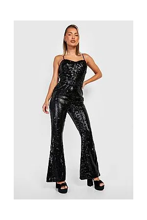 Boohoo Sequin Flare Leg Jumpsuit
