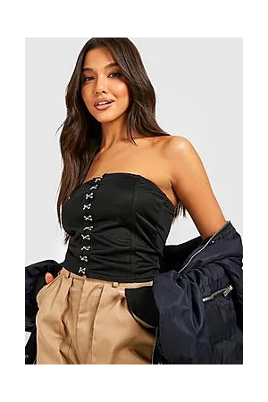 Boohoo Hook & Eye Bandeau Boob Tube Corset Top