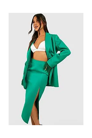 Boohoo Split Side Tailored Midaxi Skirt