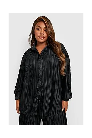 Boohoo Plus Premium Plisse Shirt