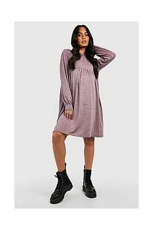 Boohoo Maternity Melange Knit Smock Dress