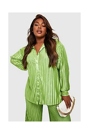Boohoo Plus Premium Plisse Shirt