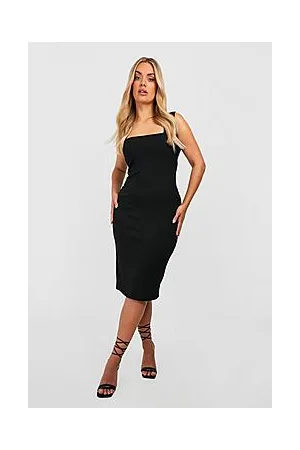 Boohoo Plus Square Neck Midi Dress