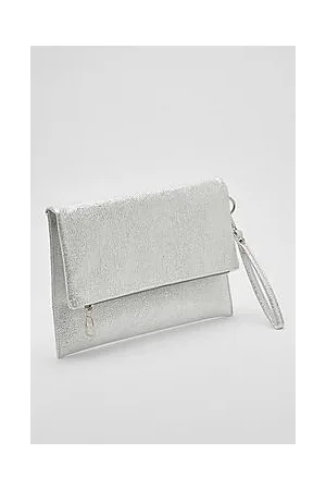 Boohoo Metallic Folded Basic Clutch