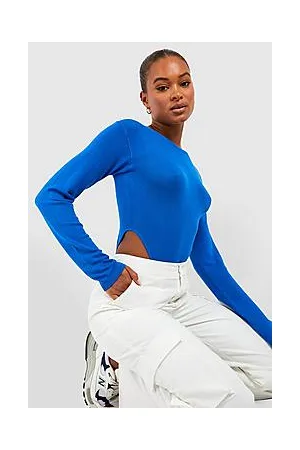 Boohoo Tall Rib Knitted Crew Neck Bodysuit