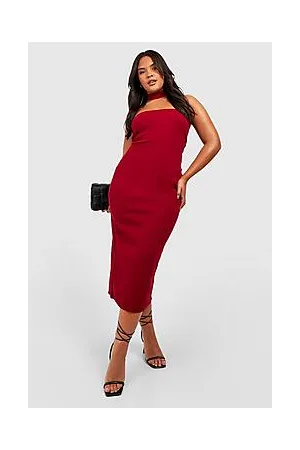 Boohoo Plus Bandeau Choker Midaxi Dress