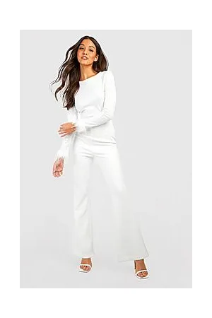 Boohoo Feather Cuff Sequin Jumpsuit