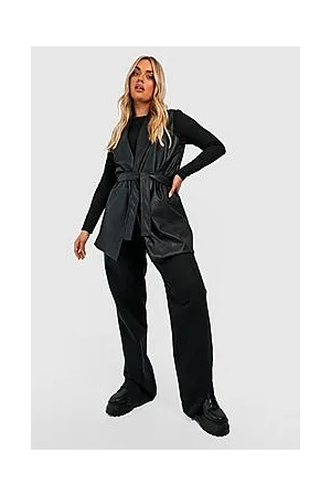 Boohoo Plus Sleeveless Wrap Blazer
