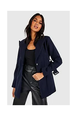 Boohoo Wool Look Belted Jacket