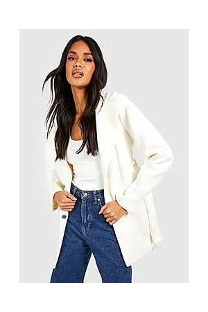 Boohoo Wool Look Belted Jacket