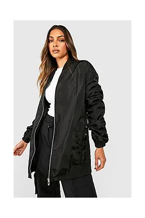 Boohoo Oversized Belted Bomber Jacket