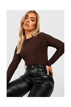 Boohoo Plus Double Layer Crew Neck Long Sleeve Top