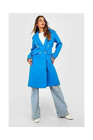 Boohoo Double Breasted Wool Look Coat