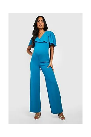 Boohoo Maternity Angel Sleeve Wide Leg Jumpsuit