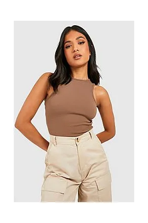 Boohoo Petite Basic Racer Bodysuit