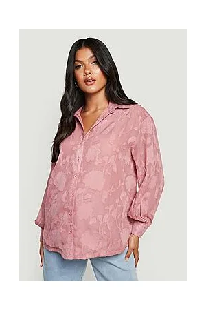 Boohoo Maternity Oversized Burnout Floral Shirt