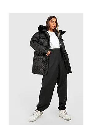 Boohoo Faux Fur Trim Parka