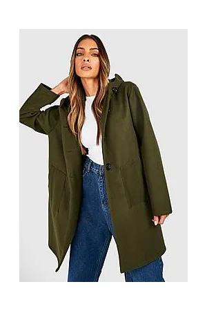 Boohoo Wool Look Hooded Coat