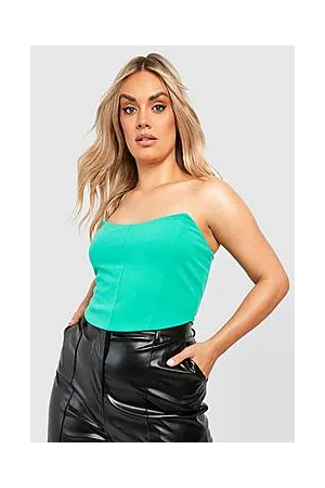 Boohoo Plus Seam Detail Scuba Corset