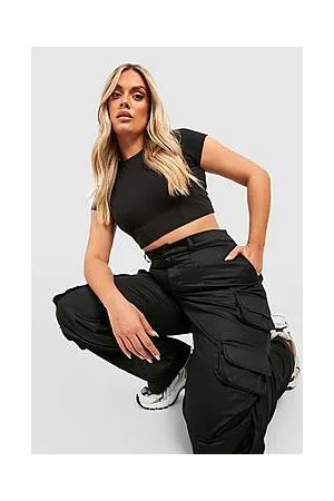 Boohoo Plus Multi Pocket Straight Leg Cargo Trouser