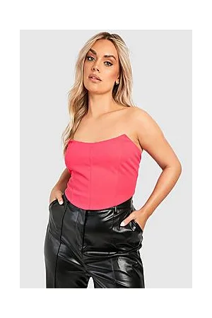 Boohoo Plus Seam Detail Scuba Corset