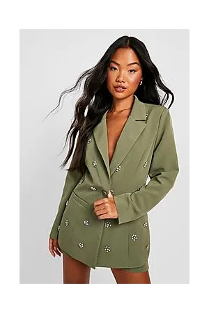 Boohoo Petite Crystal Embellished Blazer
