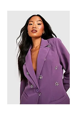 Boohoo Petite Crystal Embellished Blazer