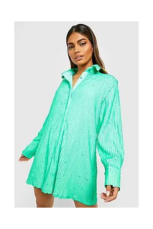 Boohoo Brights Oversized Sequin Shirt