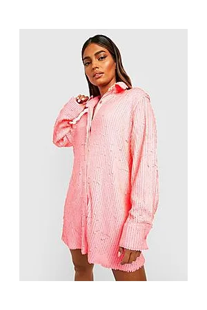 Boohoo Brights Oversized Sequin Shirt