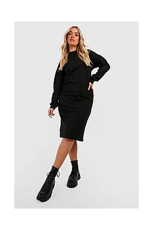 Boohoo Plus Longline Midi Sweat Dress