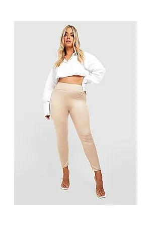 Boohoo Plus High Waisted Wet Look Legging