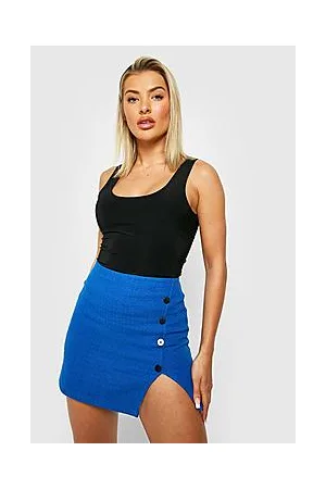 Boohoo Boucle Wrap Over Mini Skirt