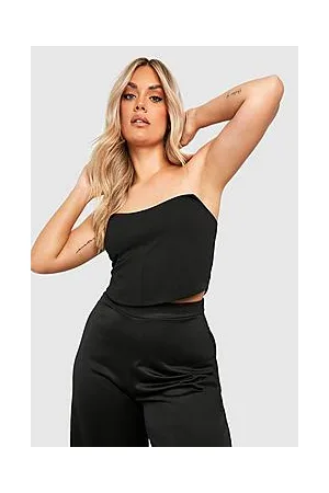 Boohoo Plus Seam Detail Scuba Corset