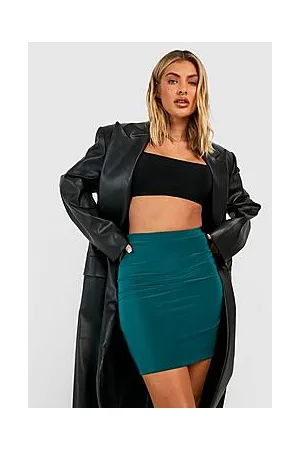 Boohoo High Waisted Double Layered Slinky Mini Skirt