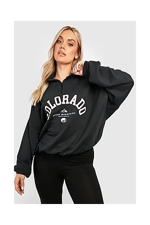Boohoo Plus Colorado Half Zip Sweatshirt