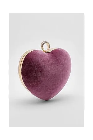 Boohoo Heart Structured Clutch Bag