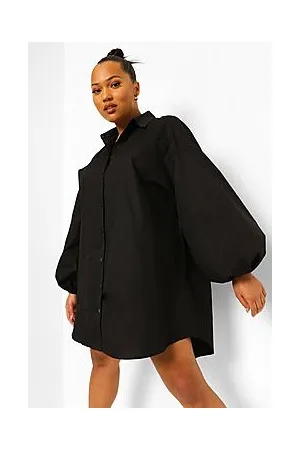Boohoo Plus Oversized Sleeve Shirt Dress