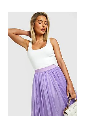 Boohoo Tulle Mesh Midi Skirt