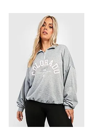 Boohoo Plus Colorado Half Zip Sweatshirt