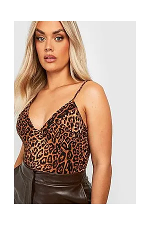 Boohoo Plus Leopard Print Bodysuit