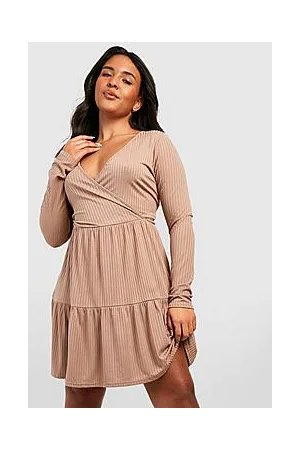 Plus Woven Wrap Dress