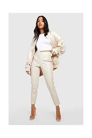 Boohoo Petite Seam Detail Pu Leggings