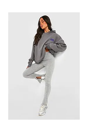 Boohoo Petite Basic Jersey Split Hem Leggings