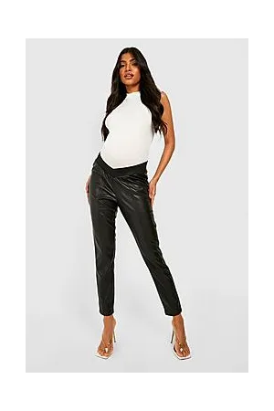 Boohoo Maternity Elasticated Seam Detail Pu Leggings