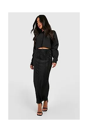 Boohoo Petite Plisse Maxi Skirt