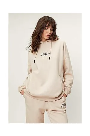 Boohoo Oversized Welt Pocket Embroidered Hoodie