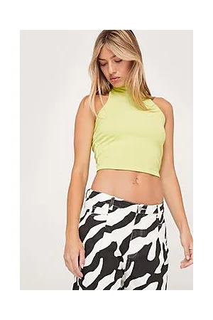 Boohoo Recycled High Neck Halter Crop Top