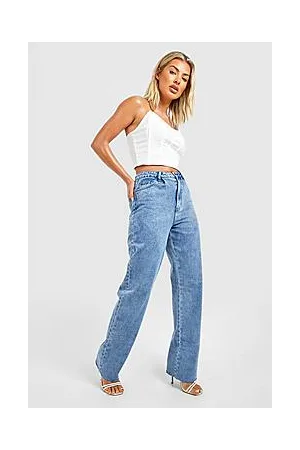 Boohoo Organic Raw Hem Boyfriend Jeans