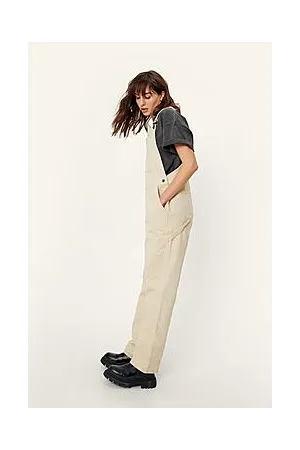 Boohoo Twill Straight Leg Deep Pocket Overalls